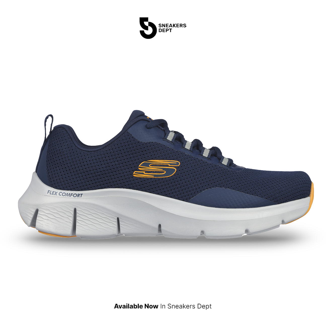 Sepatu Sneakers Pria SKECHERS FLEX COMFORT SERRON 232686NVOR ORIGINAL