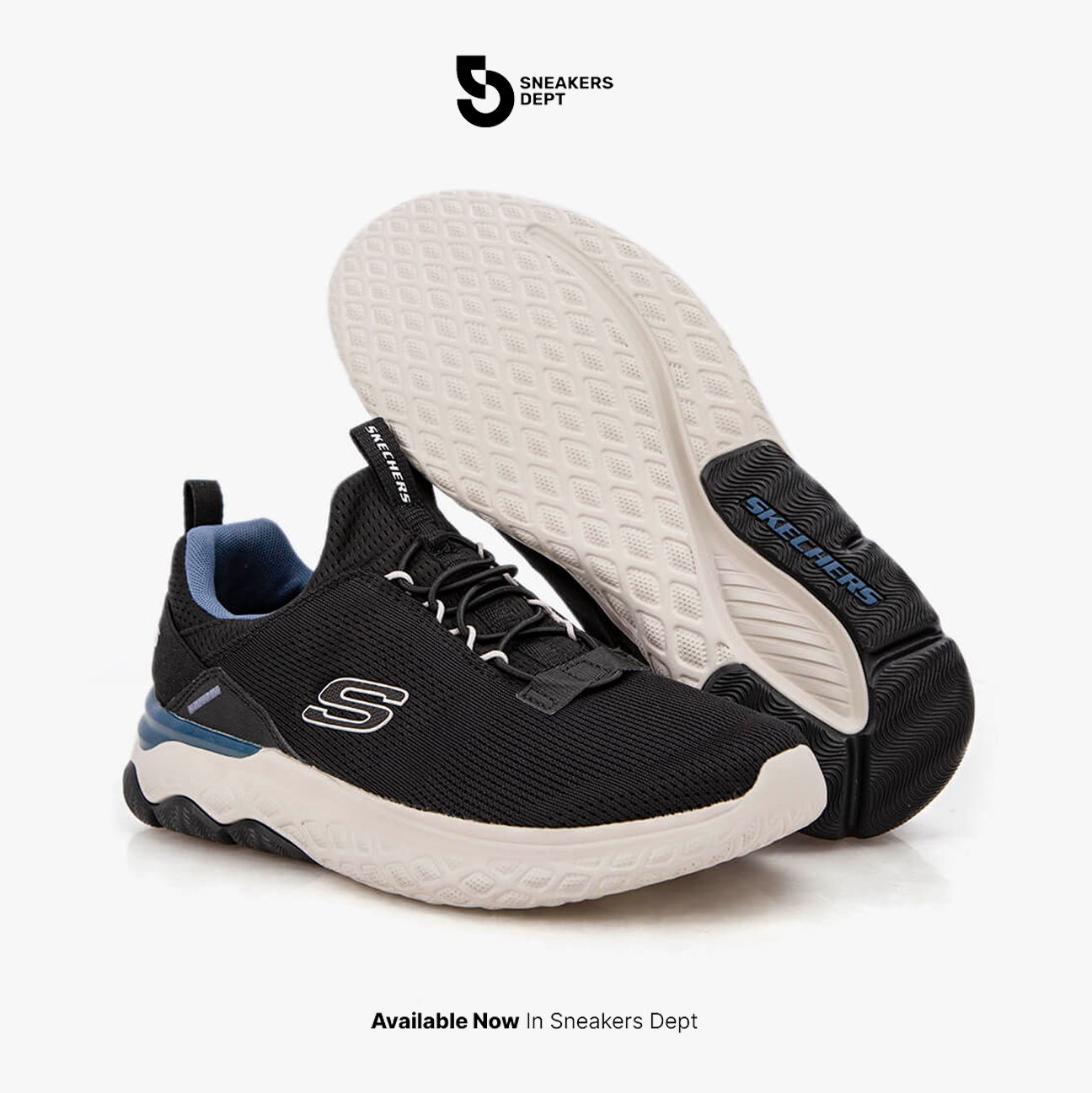 Sepatu Sneakers Pria SKECHERS BISMARK MERKELL 210568BLK ORIGINAL