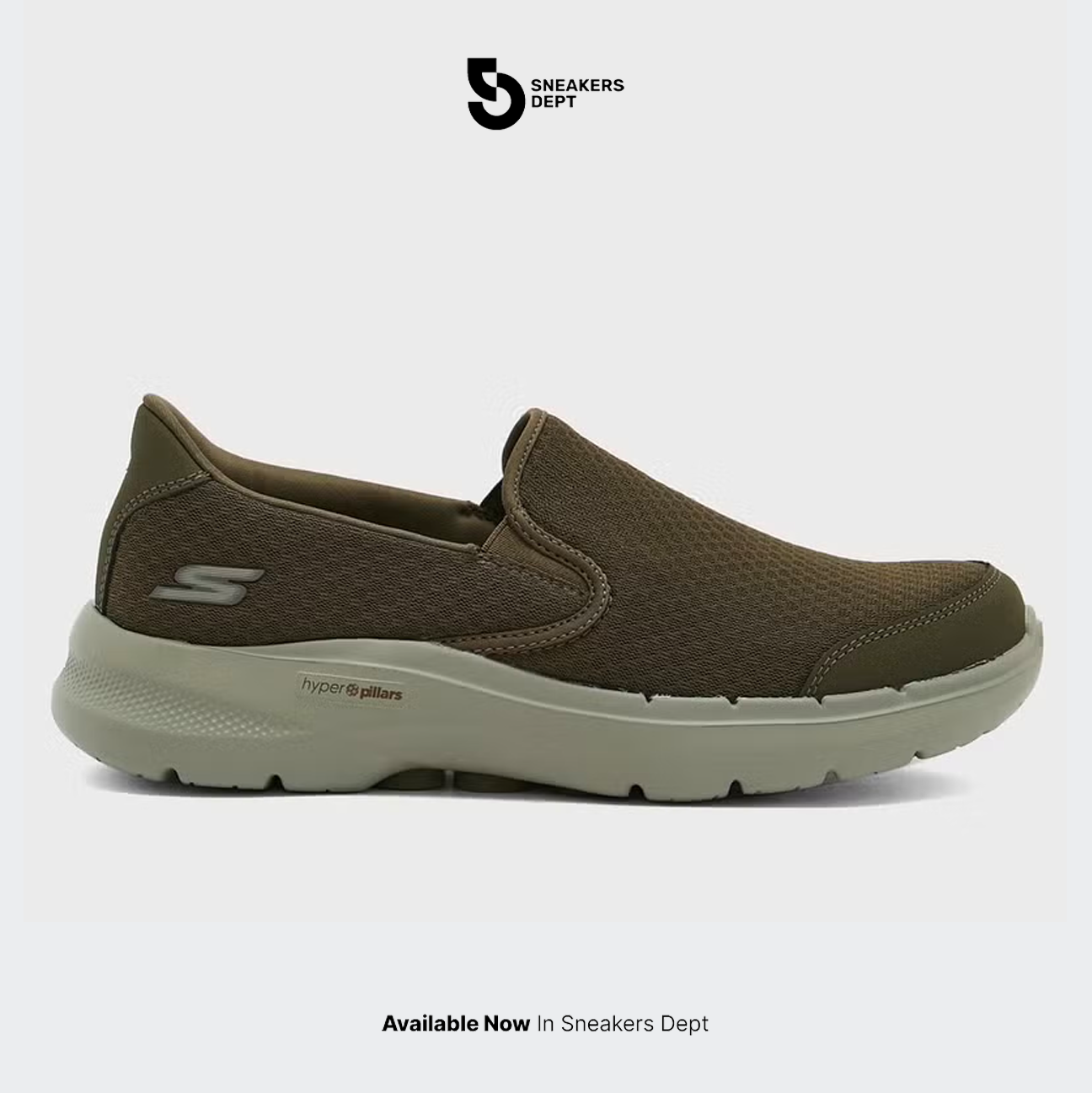 Sepatu Sneakers Pria SKECHERS GO WALK 6 REQUISITE 216623KHK ORIGINAL