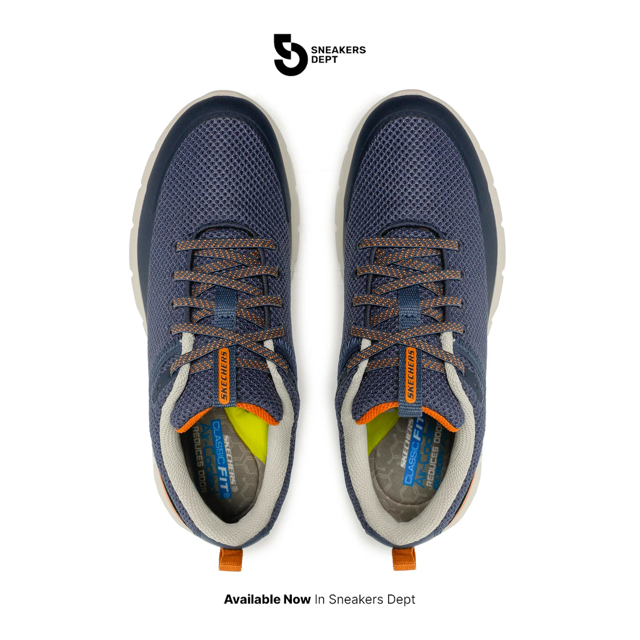 Sepatu Sneakers Pria SKECHERS DEL RETTO ARLING 210573NVY ORIGINAL