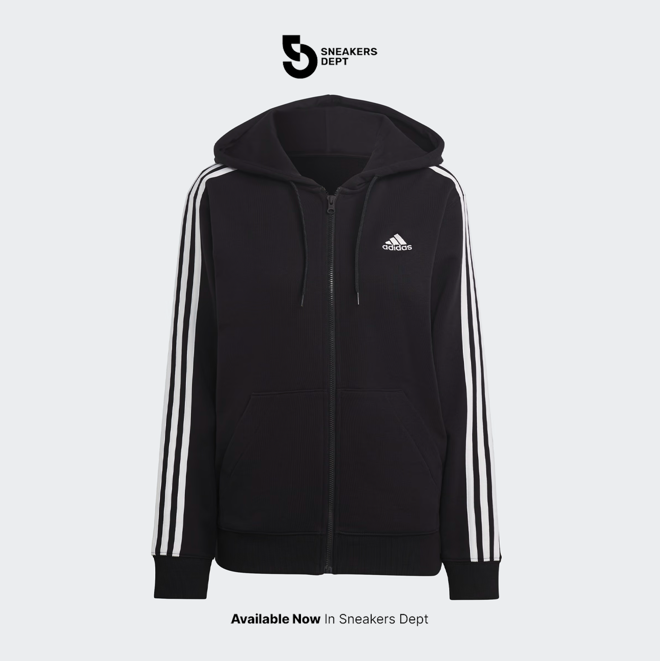 ADIDAS ESSENTIALS 3-STRIPES FRENCH TERRY ZIP IC8769